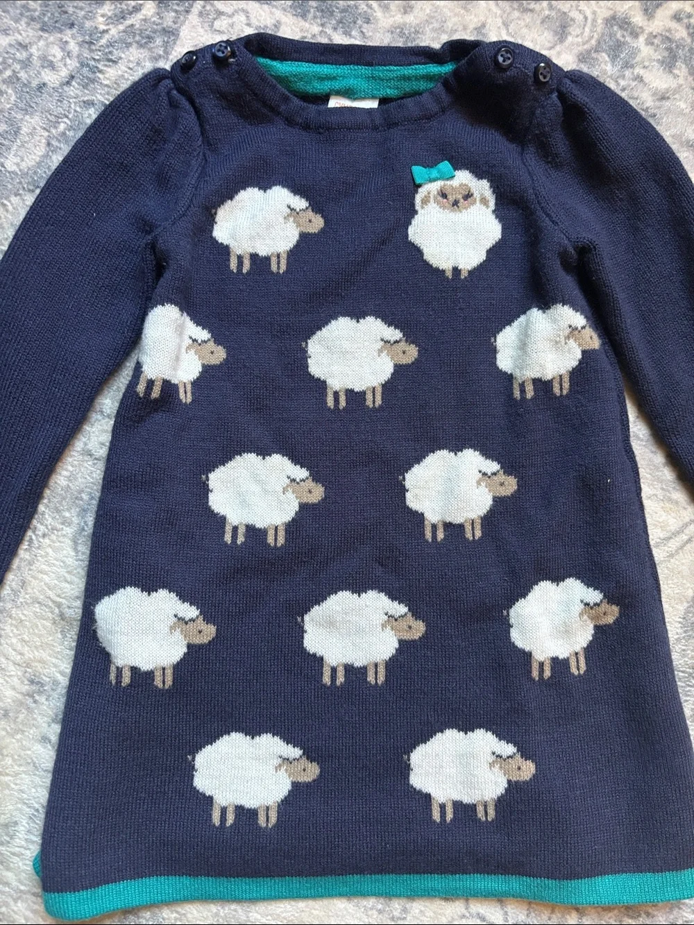 Gymboree sweater dress with White Sheep